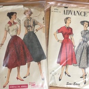 Two Used Vintage Patterns